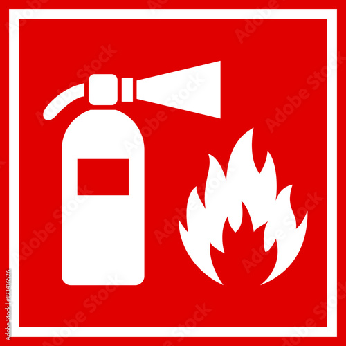 Fire safety red vector banner