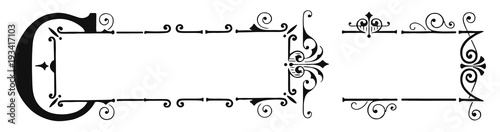 Hidden Letter C Ornament Decoration #isolated #vector