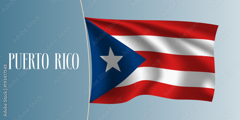 Puerto Rico waving flag vector illustration Puerto Rico waving flag vector illustration