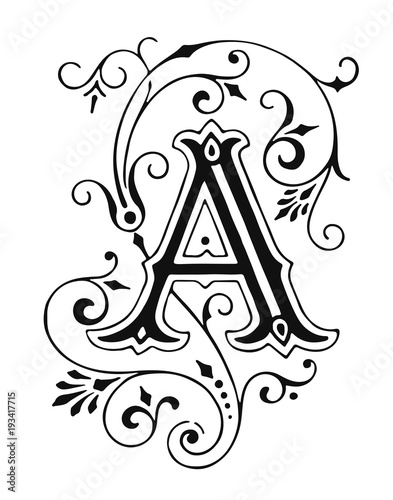 Letter A Ornament Decoration #isolated #vector