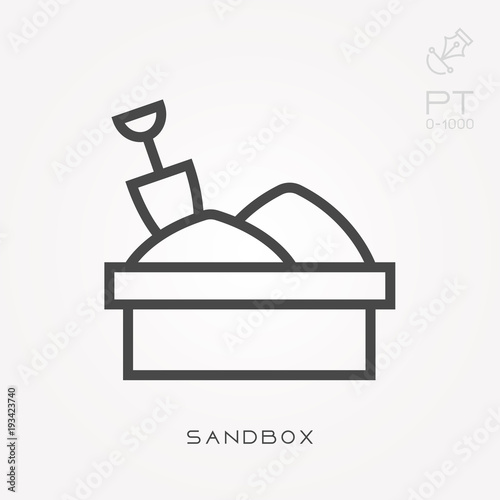Line icon sandbox