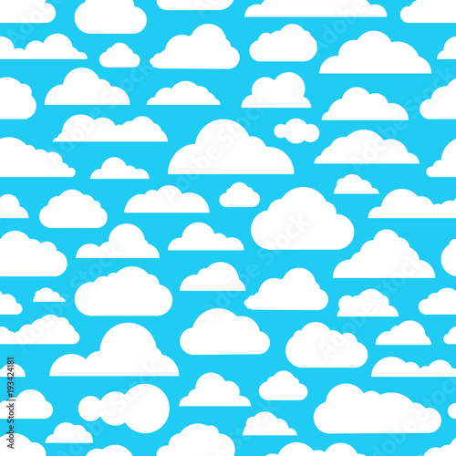 Different abstract cartoon clous seamless pattern