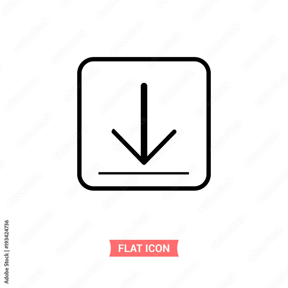 Install vector icon , download symbol icon, flat design. Install vector icon , download symbol icon, flat design.