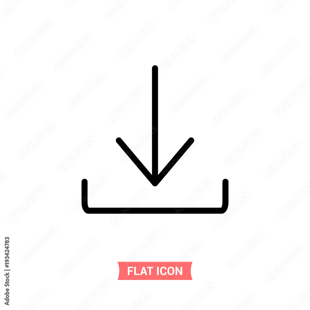 Install vector icon , download symbol icon, flat design.