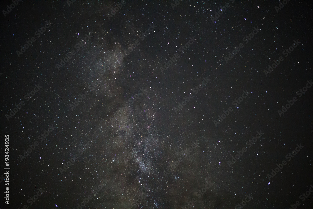 Milky way galaxy with stars and space dust in the universe, Long exposure photograph, with grain. Milky way galaxy with stars and space dust in the universe, Long exposure photograph, with grain.