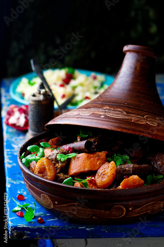 lamb squash and apricot tagine.style rustic