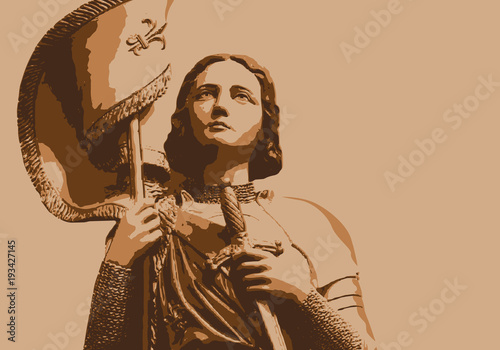 Jeanne d’Arc - portrait - bûcher - personnage historique - femme - France - Histoire - personnage célèbre photo