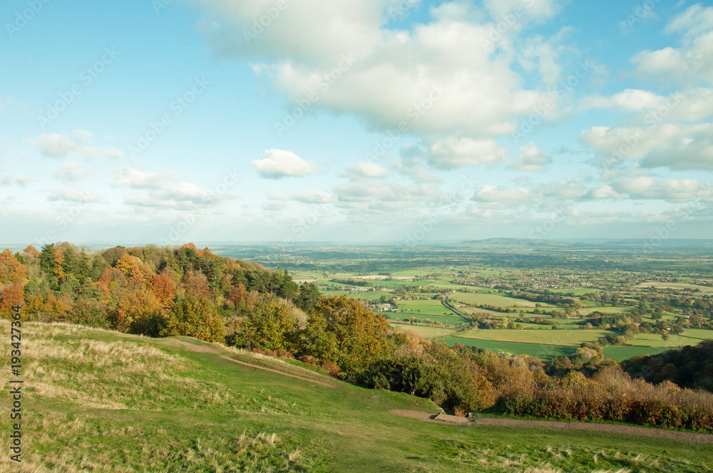 Autumn  in the Malvern hills of England.
