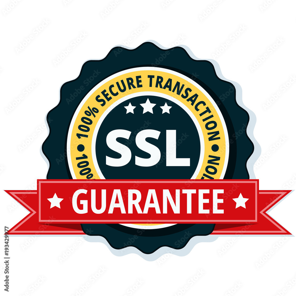 SSL Secure Guarantee label illustration SSL Secure Guarantee label illustration