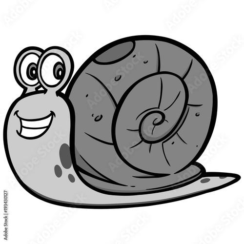 Garden Snail Illustration - A vector cartoon illustration of a Garden Snail mascot.