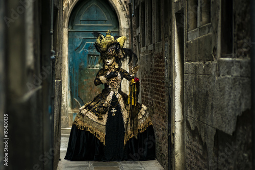 Beautiful costume at the Carnival in Venice