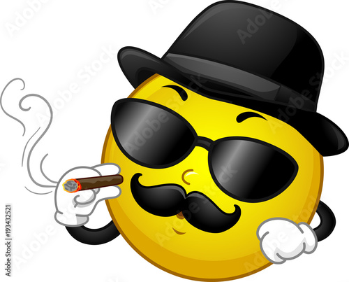 Mascot Mafia Smoke Illustration