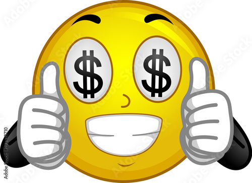 Mascot Smiley Money Eye Ill...