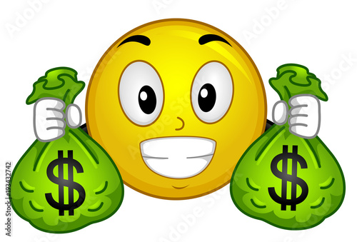 Mascot Smiley Money Sacks I...