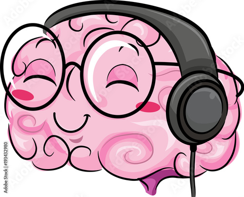 Mascot Brain Head Set Illus...