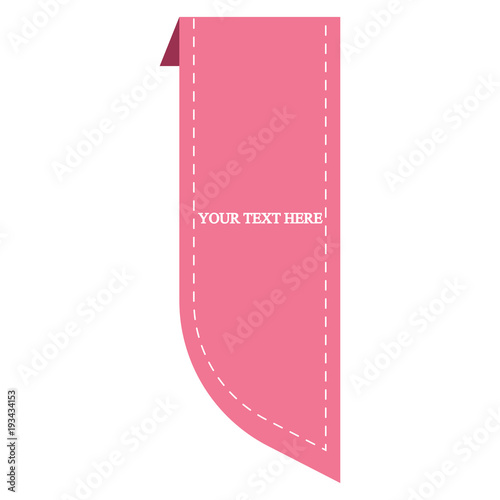Beautiful colored ribbon. Realistic Ribbon with inscription:your text here