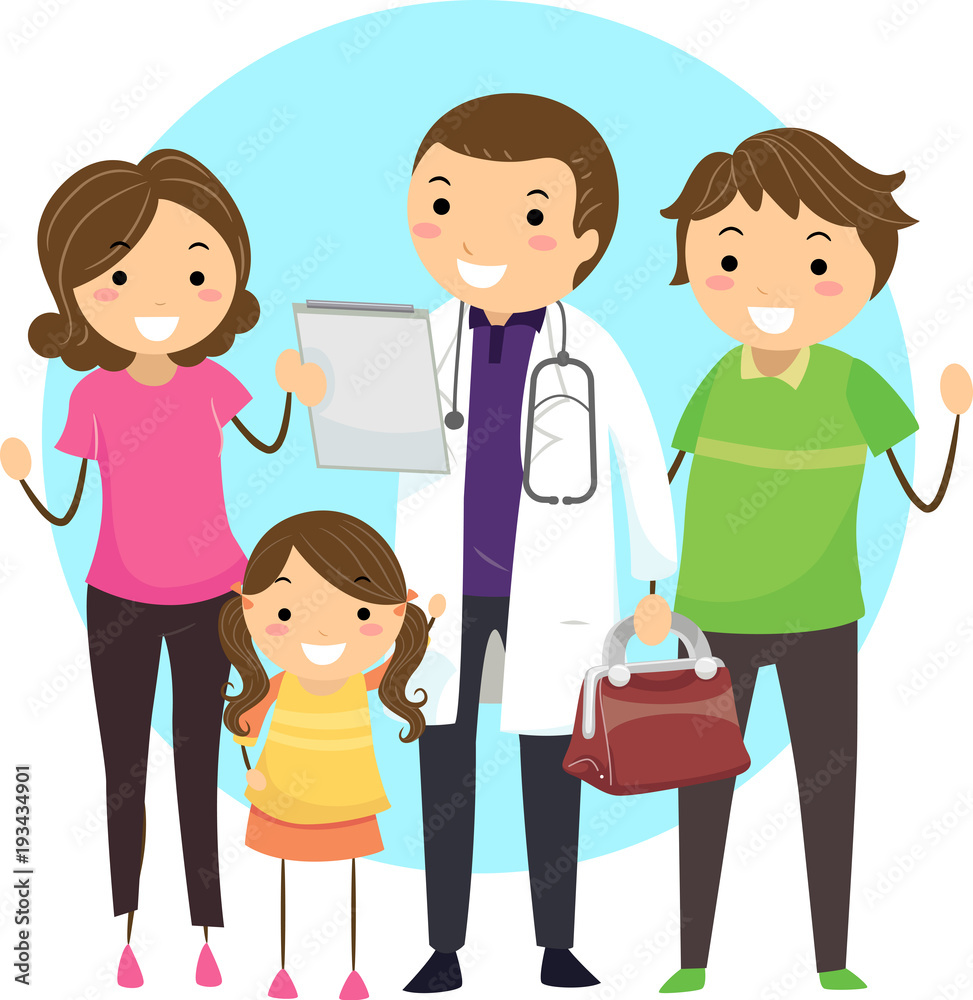 Stickman Family Doctor Illustration Stickman Family Doctor Illustration