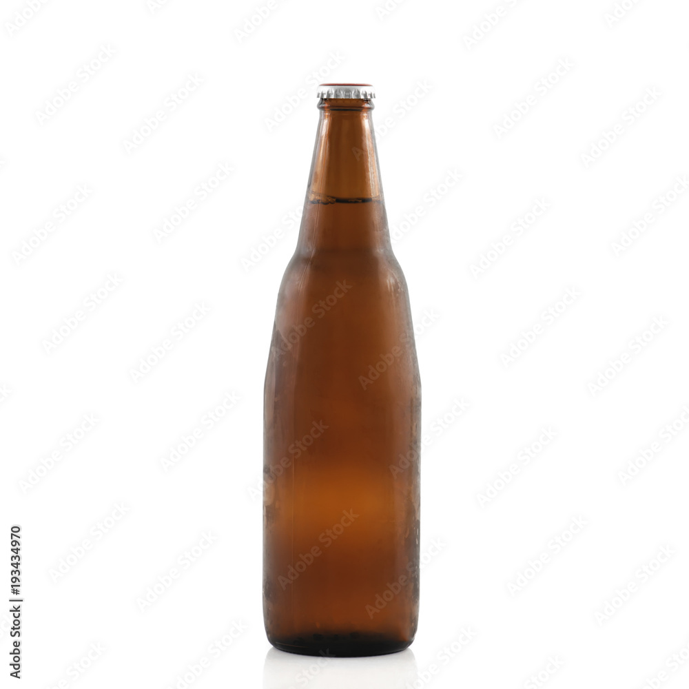 beer bottle isolated on white background with Clipping Path
