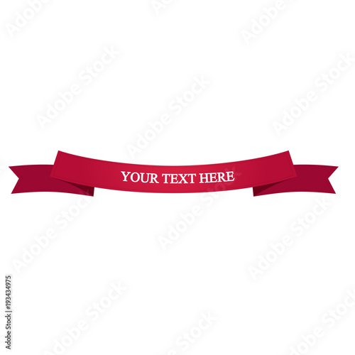 Beautiful colored ribbon. Realistic Ribbon with inscription:your text here