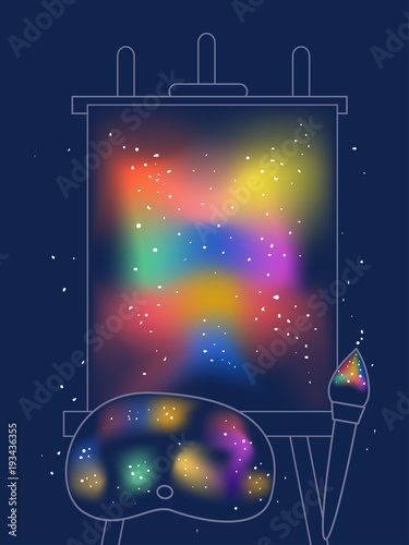 Colors Painting Rainbow Ill...