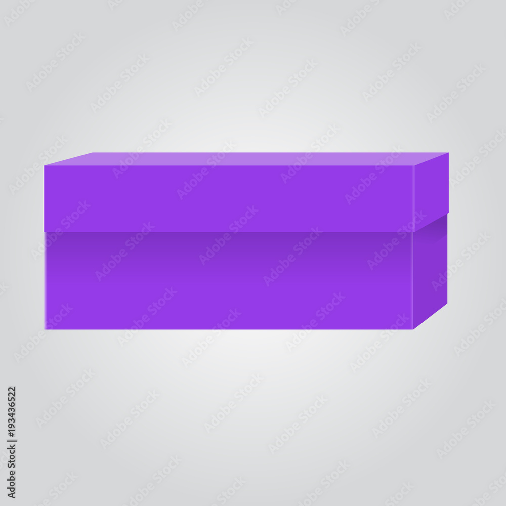 Empty box for your branding design and logo. Easy to change colors. Trendy Violet or purple color.