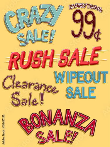 Sale Labels Elements Illustration