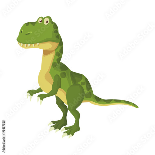 Trex dinosuar cartoon icon vector illustration graphic design © Jemastock
