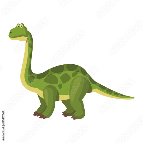 Big dinosaur cartoon icon vector illustration graphic design