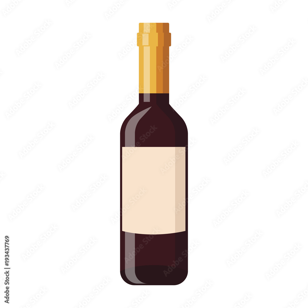 Obraz premium Wine bottle isolated icon vector illustration graphic design