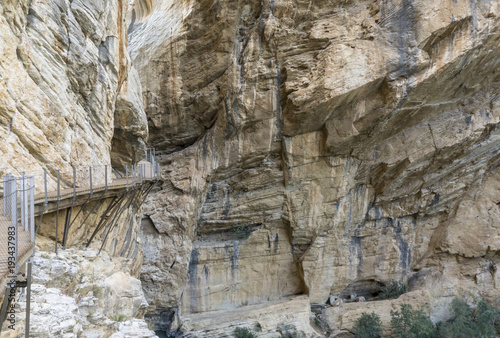 Caminito del Rey mountain hiking trail. El Chorro. Malaga province. Spain
