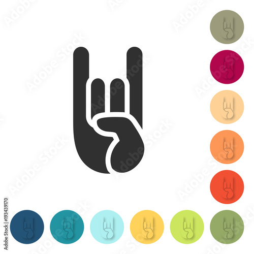 Farbige Buttons - Metalhand