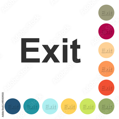 Farbige Buttons - Exit