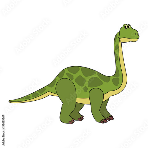 Big dinosaur cartoon icon vector illustration graphic design © Jemastock