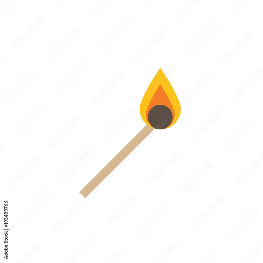 Camping & adventure icons - match stick Camping & adventure icons - match stick