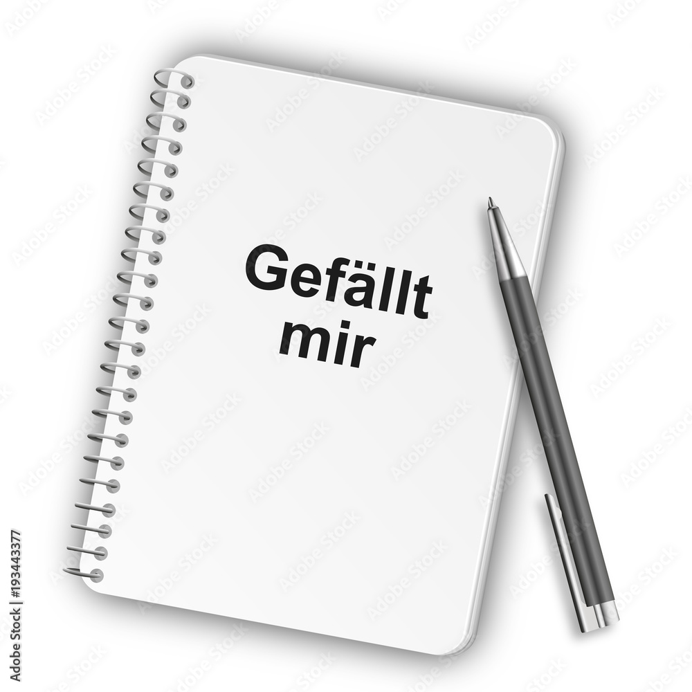Notizblock Hochformat 05 - Gefällt mir