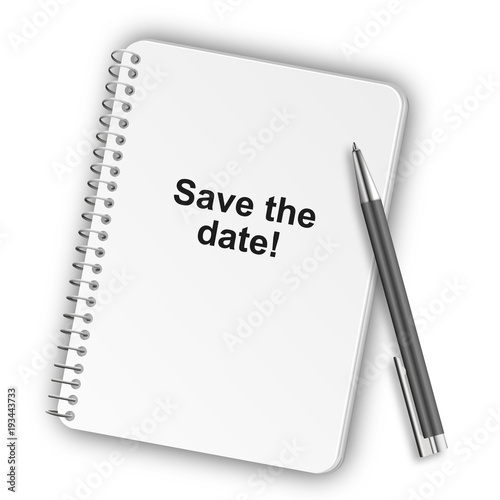 Notizblock Hochformat 05 - Save the date