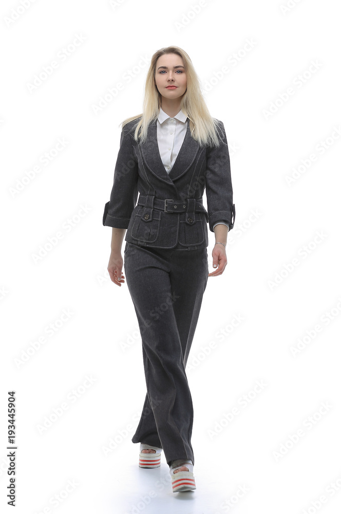 confident business woman walking forward. confident business woman walking forward.