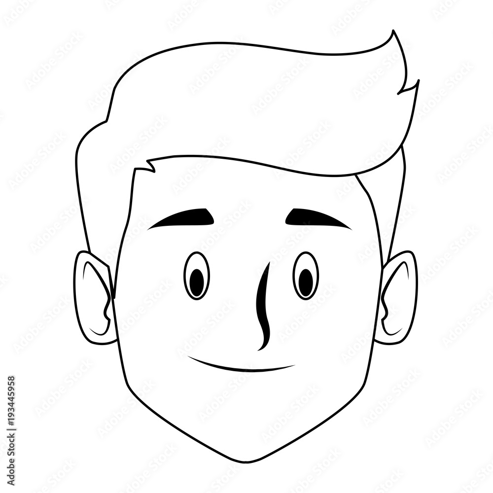 Man smiling face cartoon icon vector illustration graphic design Man smiling face cartoon icon vector illustration graphic design