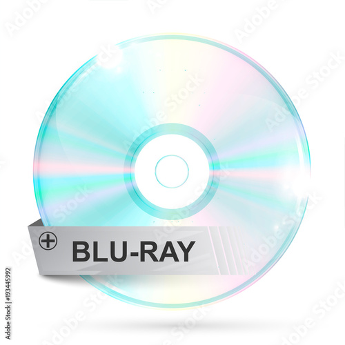 CD/DVD on white background, vector illustration