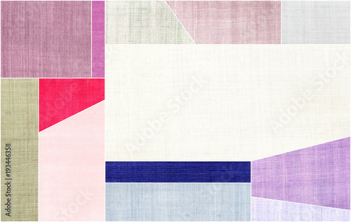 Korean traditional patchwork background of ramie fabric pattern.  photo