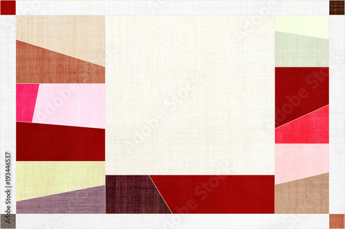 Korean traditional patchwork background of ramie fabric pattern. 