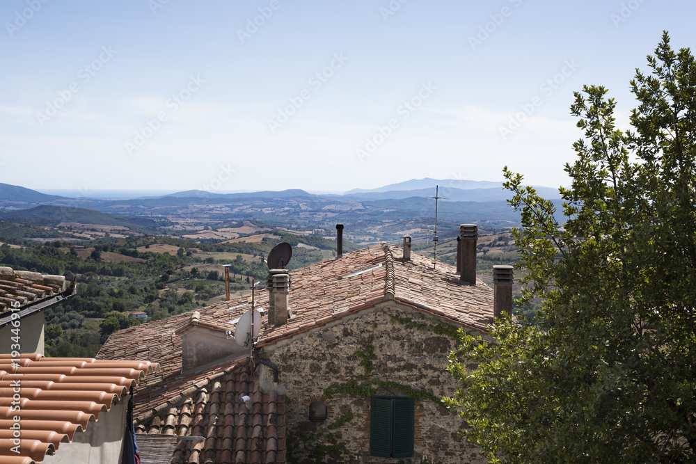 typical village in the heart of Maremma, Italy