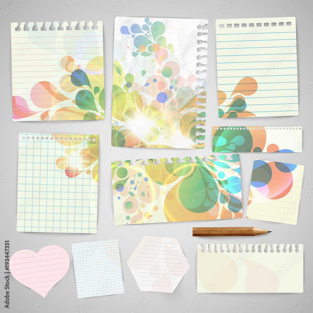 Obraz premium Business paper labels for advertising or for webpages, vector.