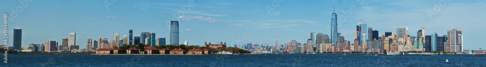 Skyline of New York from Statue of Liberty
