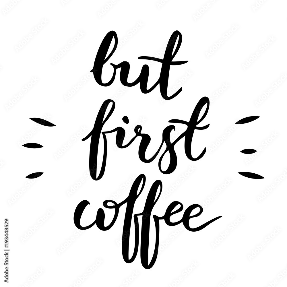 Handwritten calligraphic coffee lovers poster. Handwritten calligraphic coffee lovers poster.