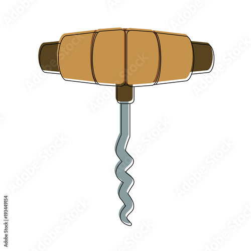 Screwcork tool isolated icon vector illustration graphic design
