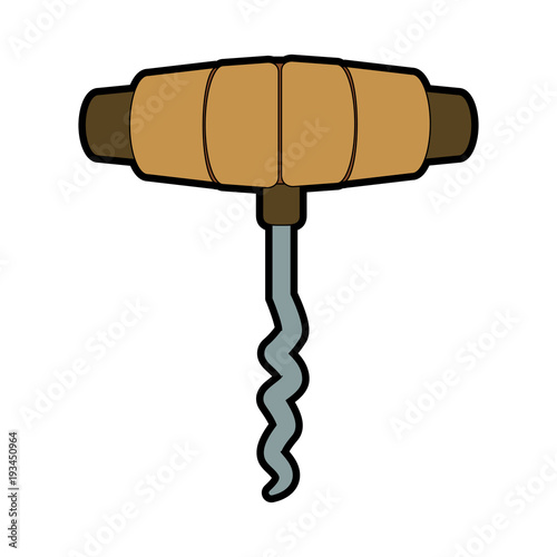 Screwcork tool isolated icon vector illustration graphic design