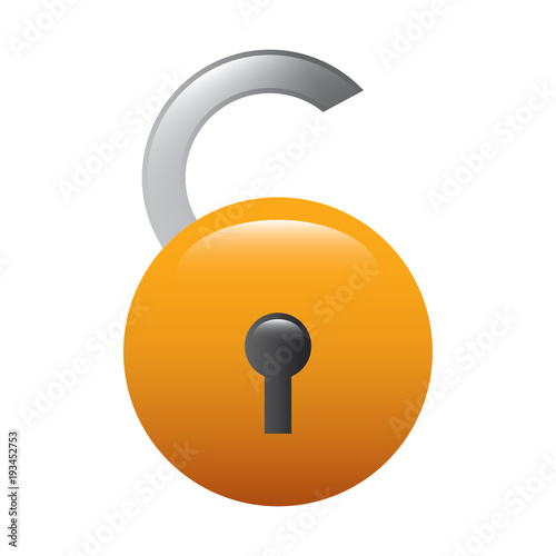 open padlock ecurity risk attack protection vector illustration photo