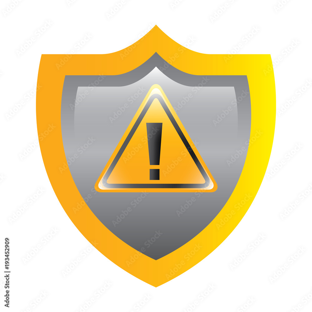 shield protection warning alert error data vector illustration shield protection warning alert error data vector illustration