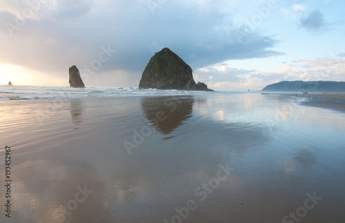 Reflection on Cannon Beach